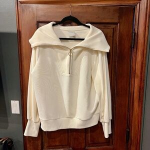 Varley half zip ribbed sweatshirt